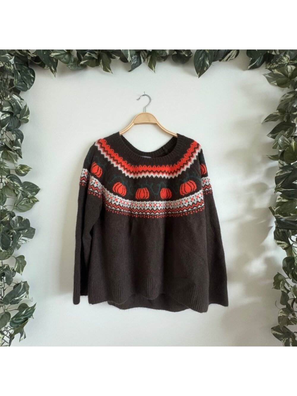 Vince Camuto Festive Pumpkin Long Sleeve Knit Sweater Women’s Size XL